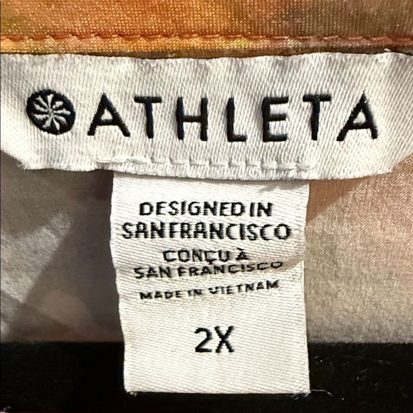 Athleta Floral Cold-Shoulder Sleeveless Top in Coral Pink Mix - Picture 3 of 3